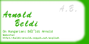 arnold beldi business card